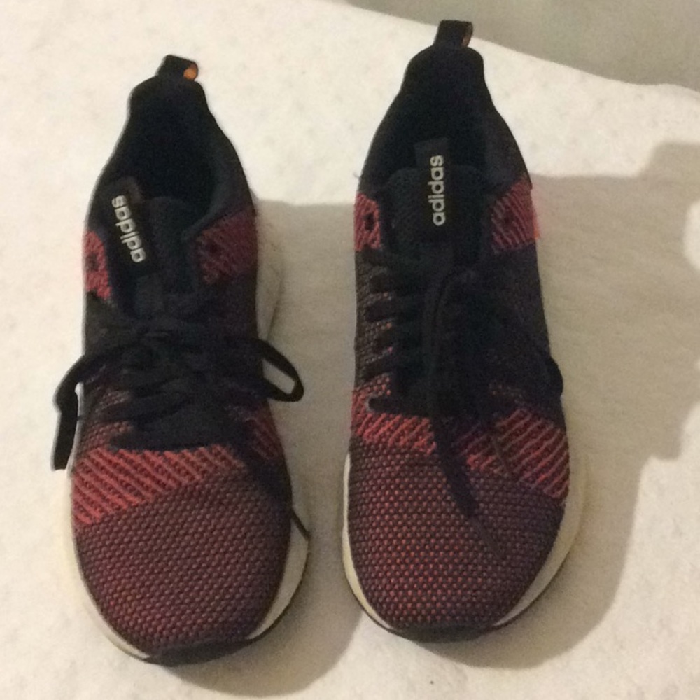 Adidas Cloudfoam black & red men sneakers size #7 - Picture 1 of 8